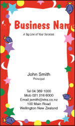 Business Card Design 790 for the Party Industry.