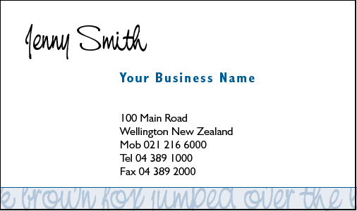 Business Card Design 341 for the Secretarial Industry.