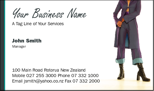 Business Card Design 742 for the Fashion Industry.