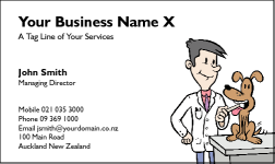 Business Card Design 218 for the Veterinarian Industry.