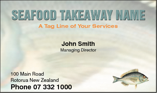 Business Card Design 431 for the Take Away Industry.