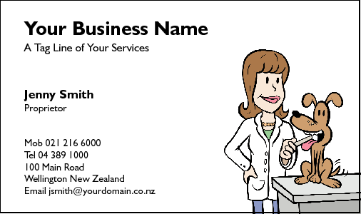 Business Card Design 217 for the Veterinarian Industry.