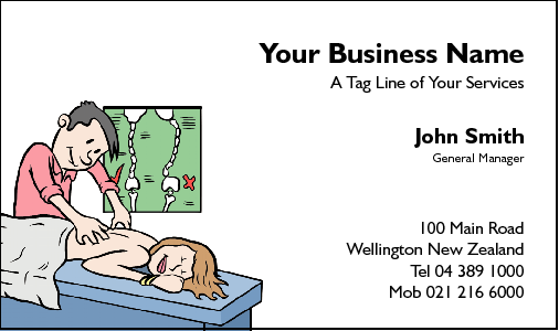 Business Card Design 41 for the Massage Industry.