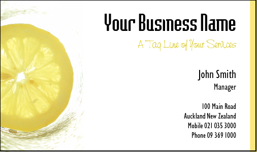 Business Card Design 495 for the Take Away Industry.