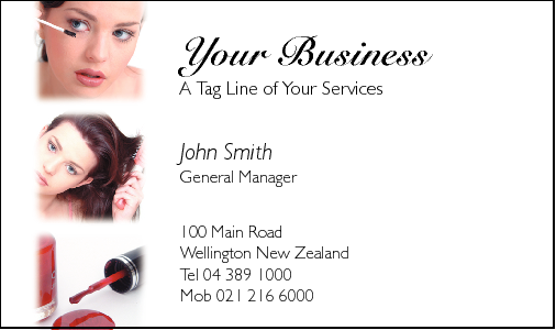 Business Card Design 596 for the Beauty & Health Industry.