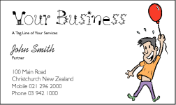 Business Card Design 212 for the Party Industry.