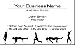 Business Card Design 832 for the Fitness Industry.