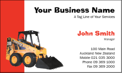 Business Card Design 545 for the Earthmoving Industry.