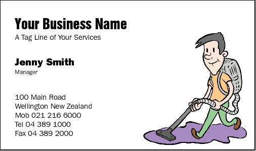 Business Card Design 28 for the Cleaning Industry.