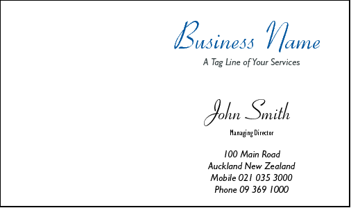 Business Card Design 574 for the Wedding Industry.