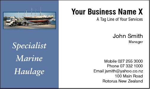 Business Card Design 455 for the Transportation Industry.