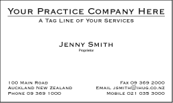 Business Card Design 386 for the Physiotherapy Industry.