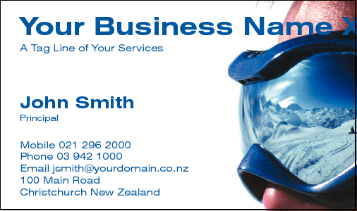 Business Card Design 550 for the Sports Industry.