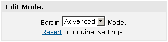 Select Advanced Edit Mode.