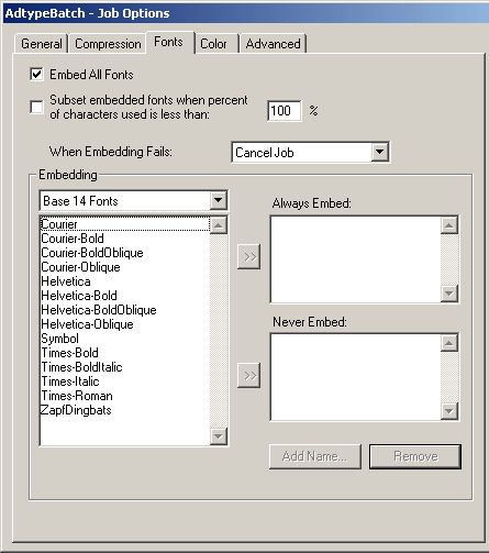 Distillers third tab settings.